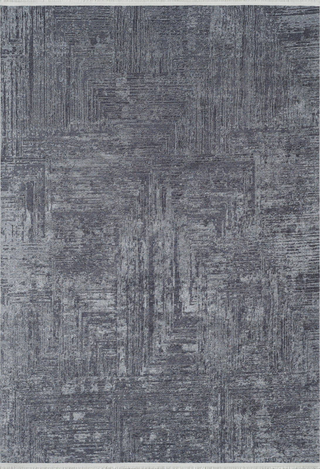 Modern Digital Area Rug – Grey Non Slip Washable Floor Rug with Antibacterial Carpet