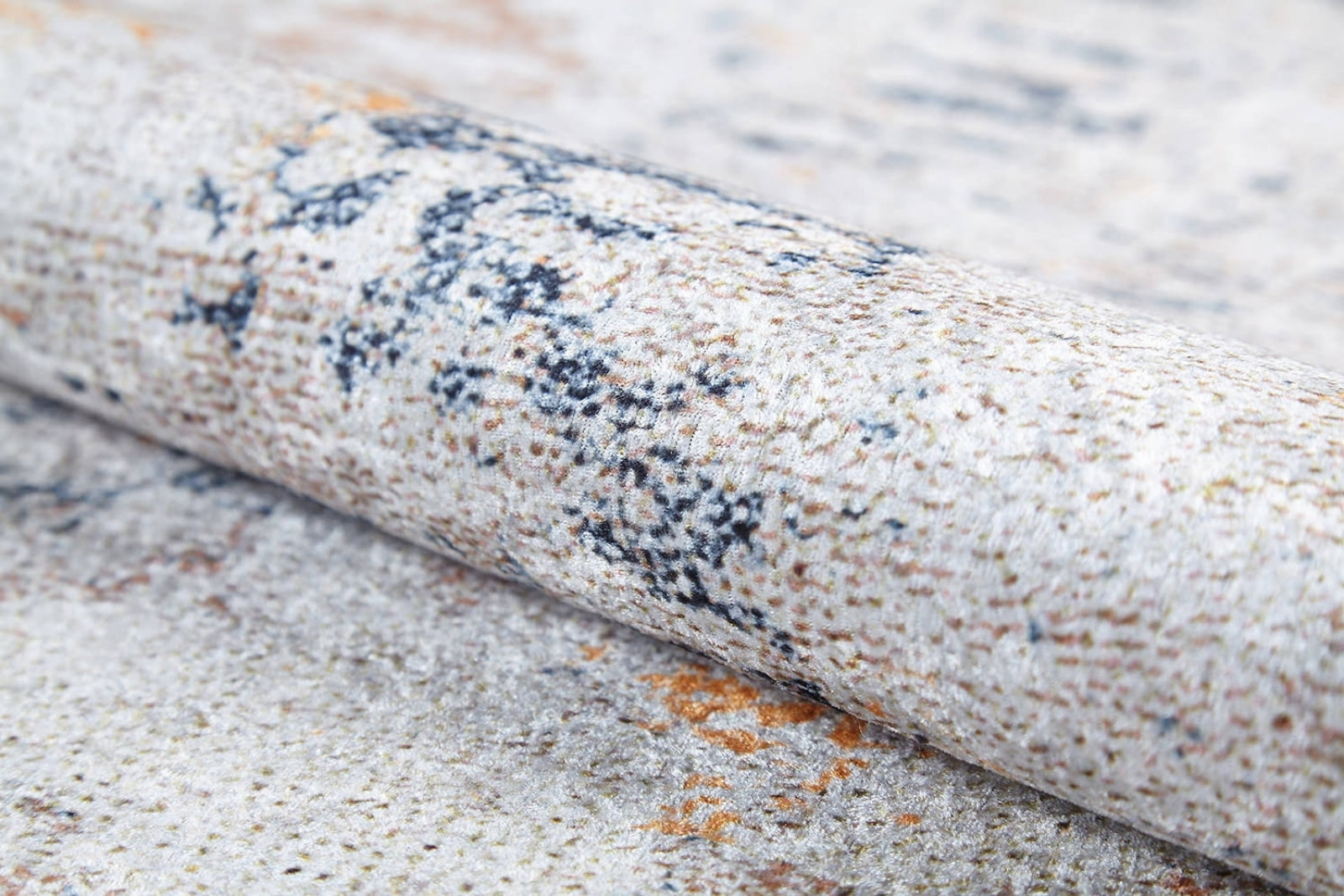 Modern Digital Area Rug – Cream Non Slip Floor Rug with Antibacterial Protection
