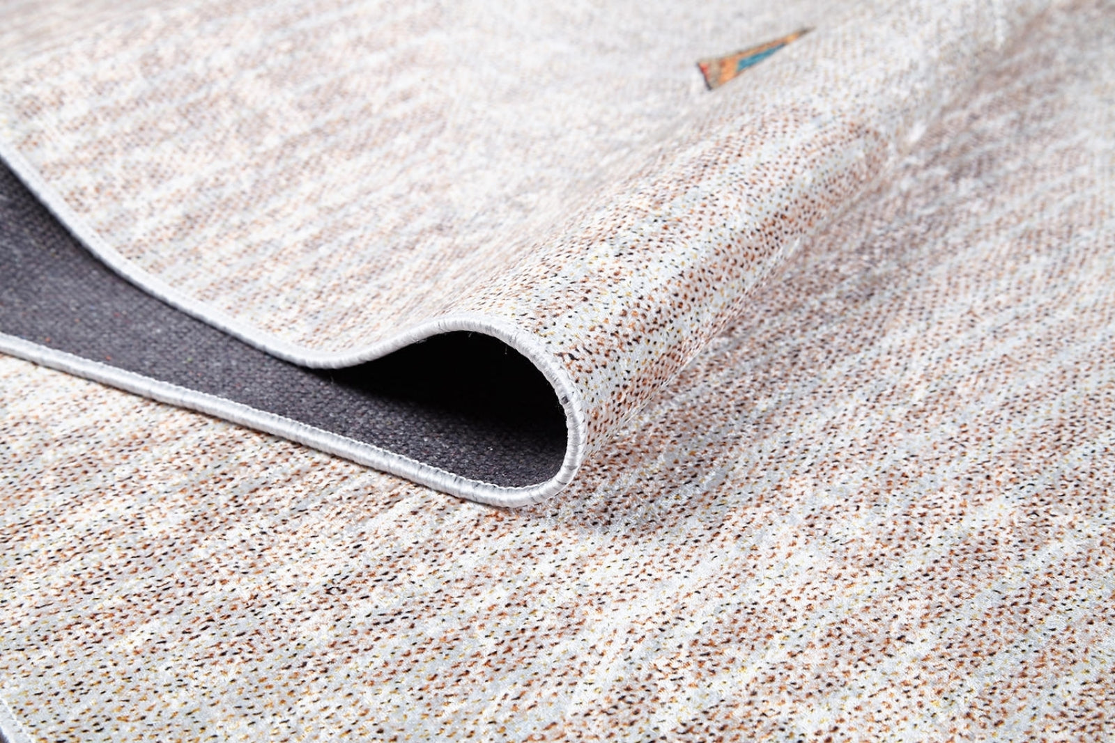 Beige Geometric Area Rug - Stylish Digital Print, Non Slip Antibacterial Carpet