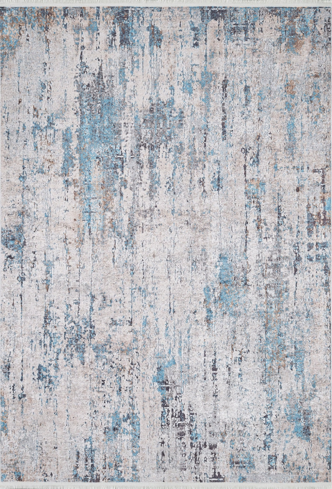 Modern Digital Area Rug – Blue Non Slip Washable Floor Carpet for Living Room