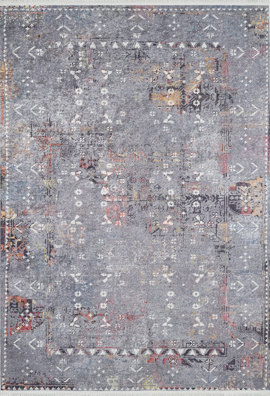 Modern Area Rug – Grey Digital Print Carpet | Non Slip, Antibacterial & Washable Floor Rug