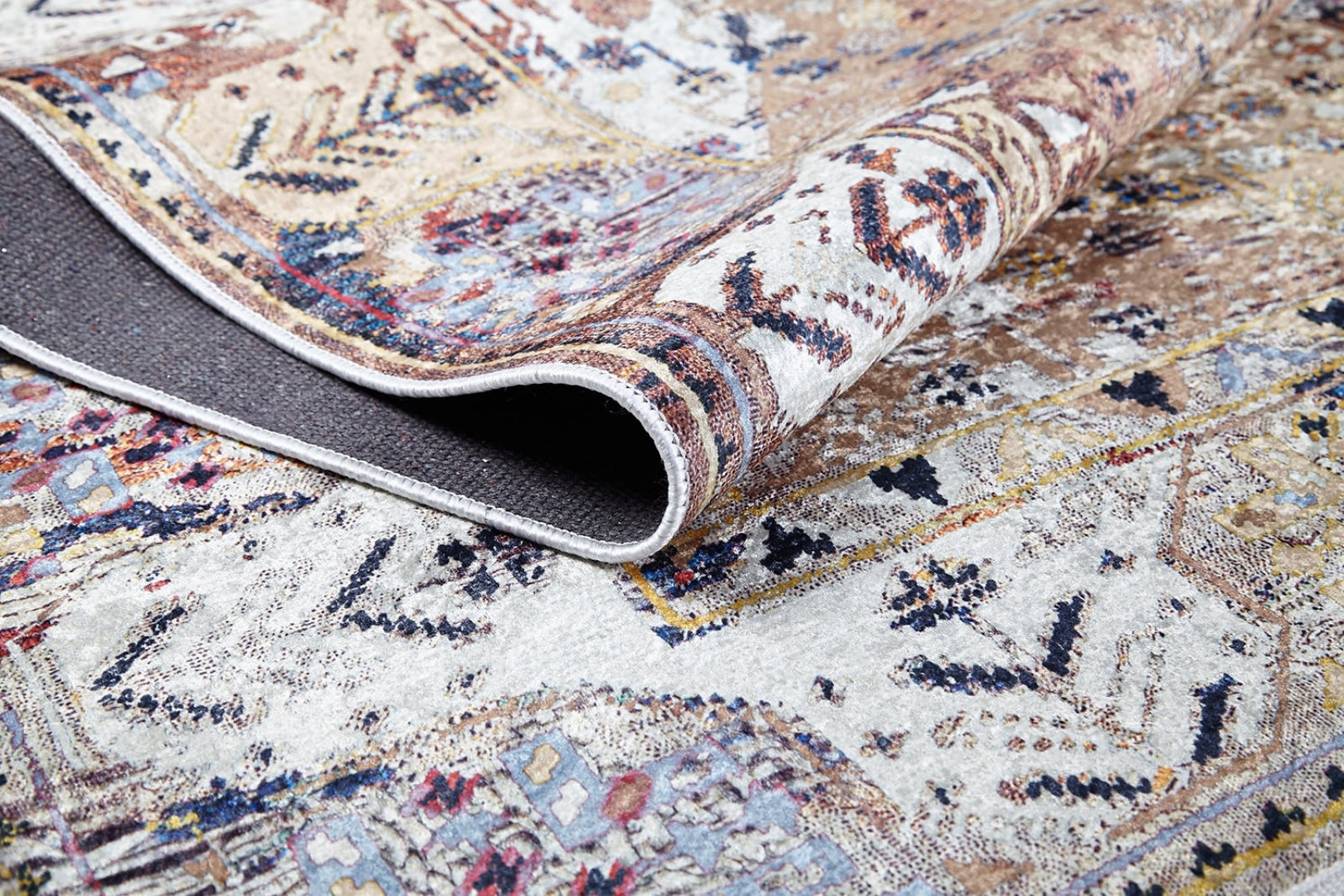Modern Area Rug – Beige Digital Print Rug | Antibacterial Non Slip Carpet