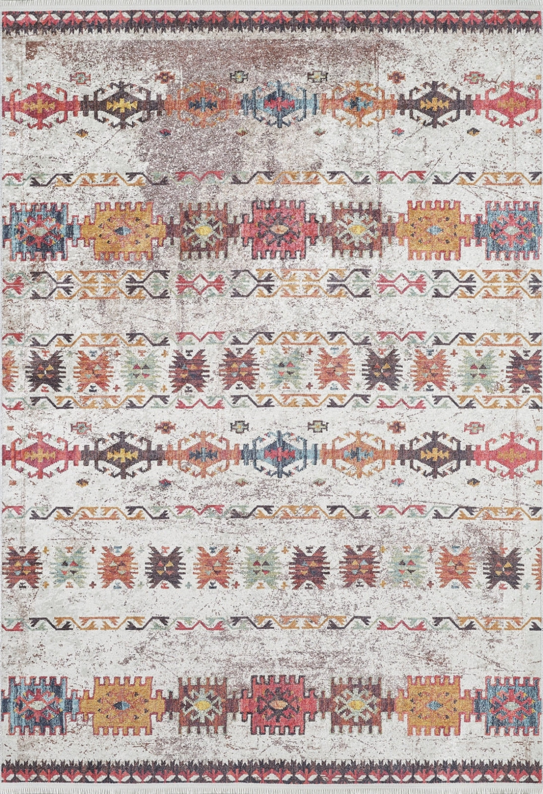 Grey Geometric Area Rug – Digital Print Rug | Antibacterial, Non Slip Carpet