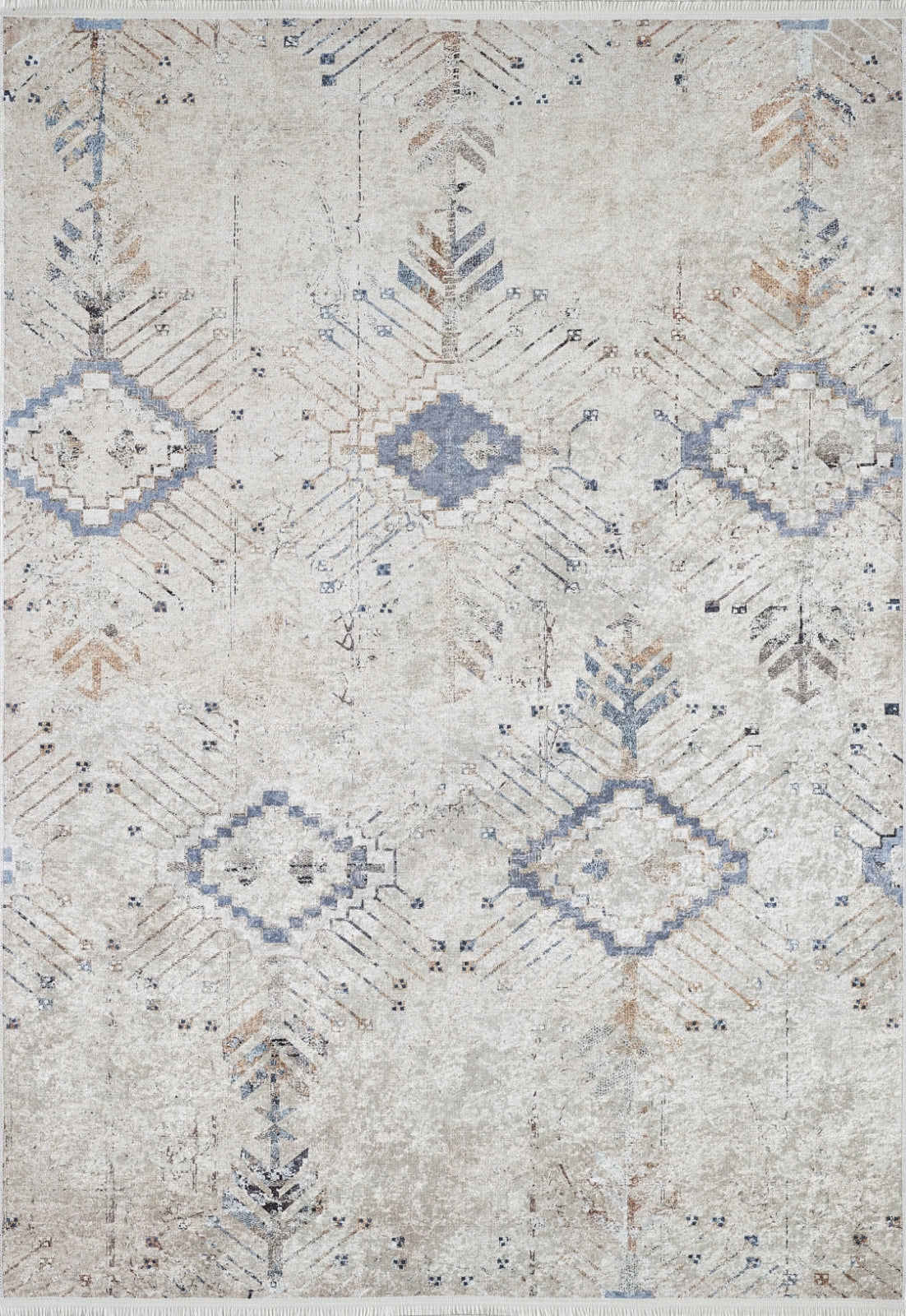 Modern Digital Print Rug – Beige Area Rug with Non Slip Backing & Antibacterial Carpet