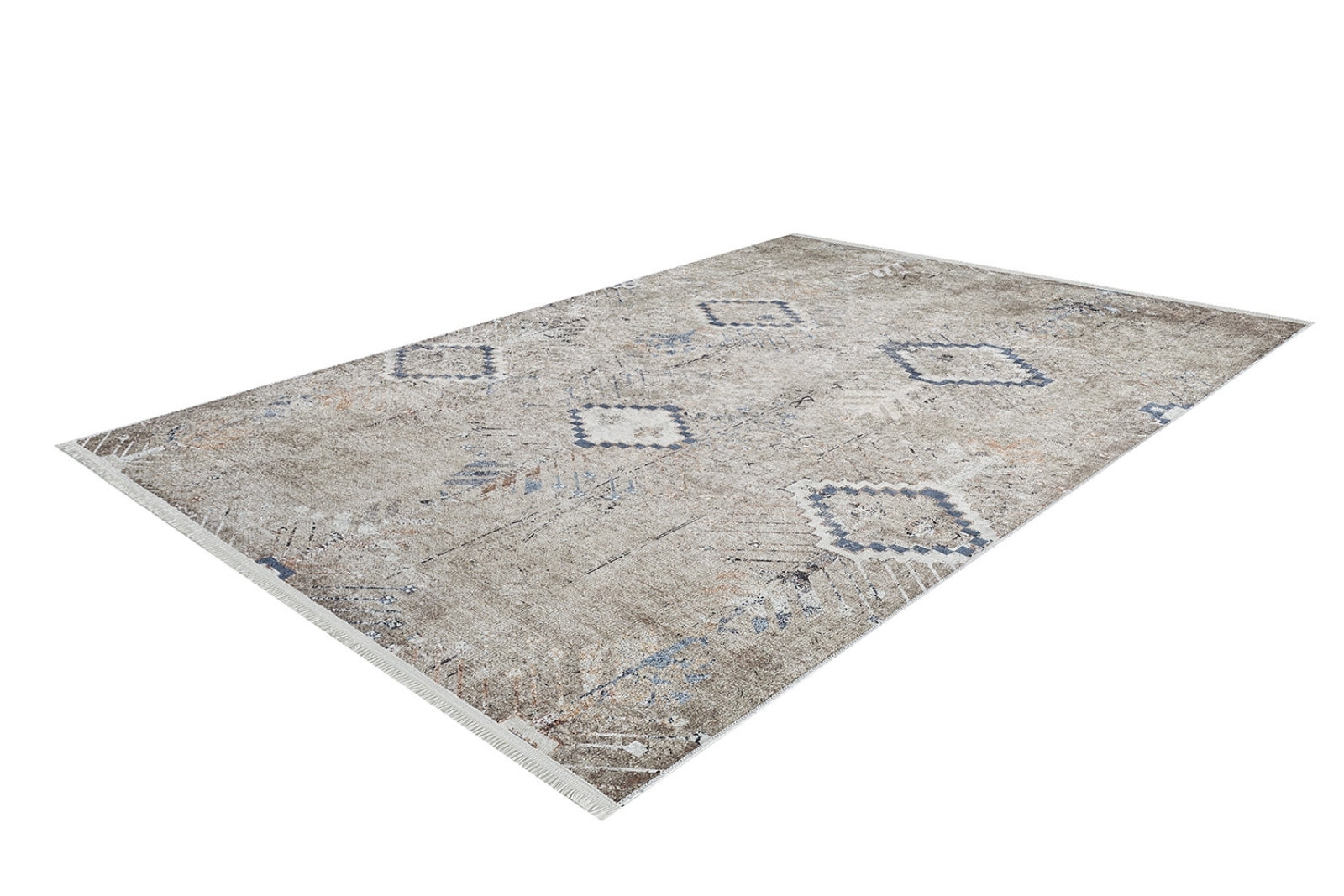 Modern Area Rug – Beige Digital Print Carpet | Non Slip Antibacterial Floor Covering