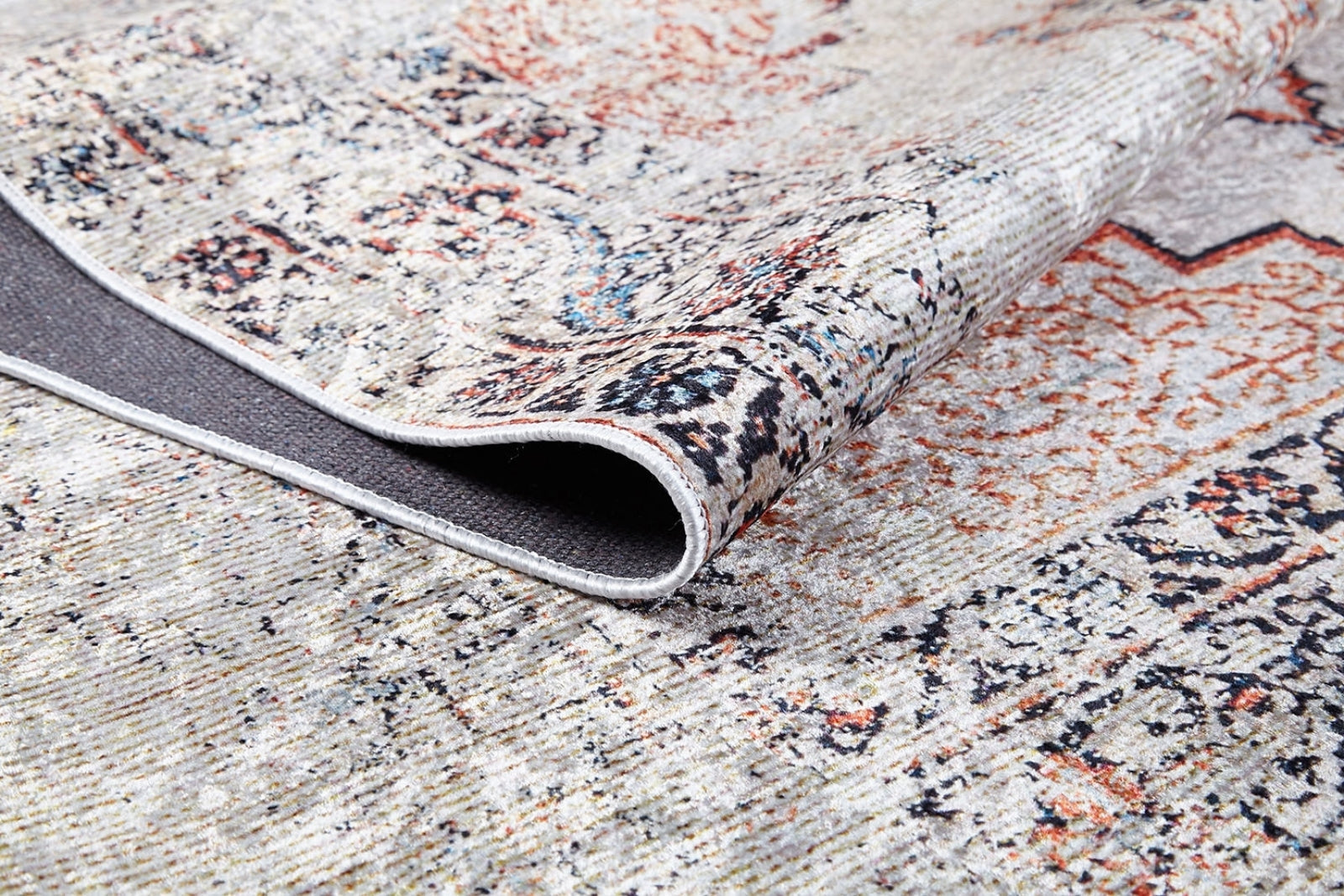 Digital Print Area Rug - Brown Classic Style Non Slip Carpet for Living Room
