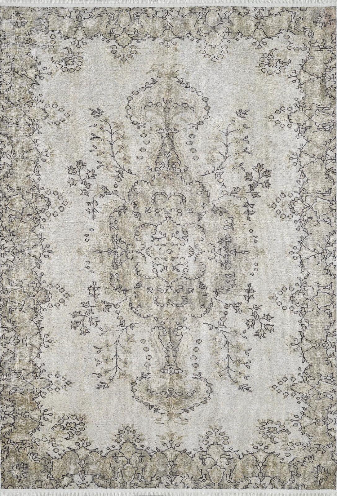 Digital Print Area Rug – Classic Green Antibacterial Non Slip Carpet for Living Room