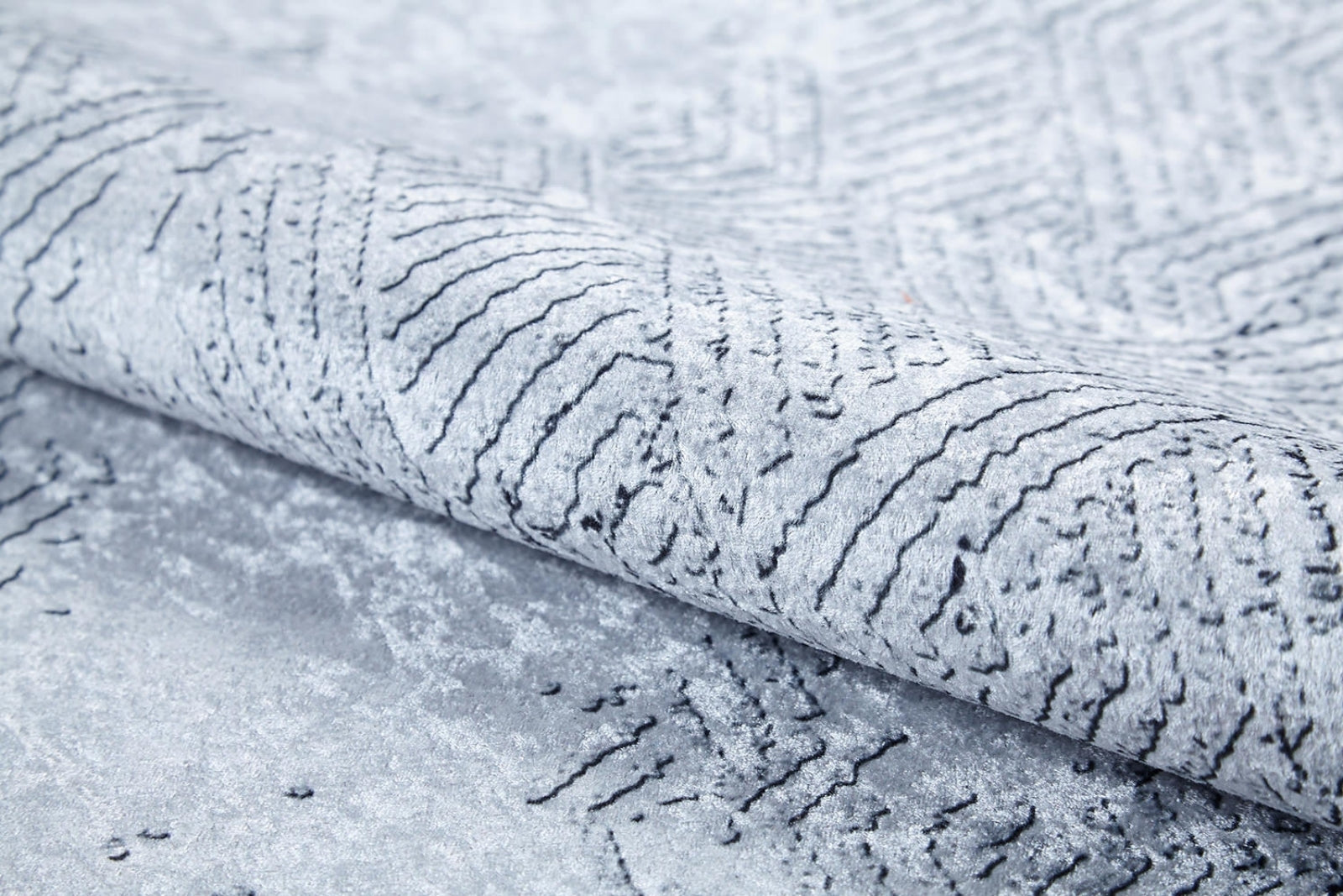 Modern Area Rug - Grey Digital Print Carpet | Non Slip Antibacterial Floor Covering
