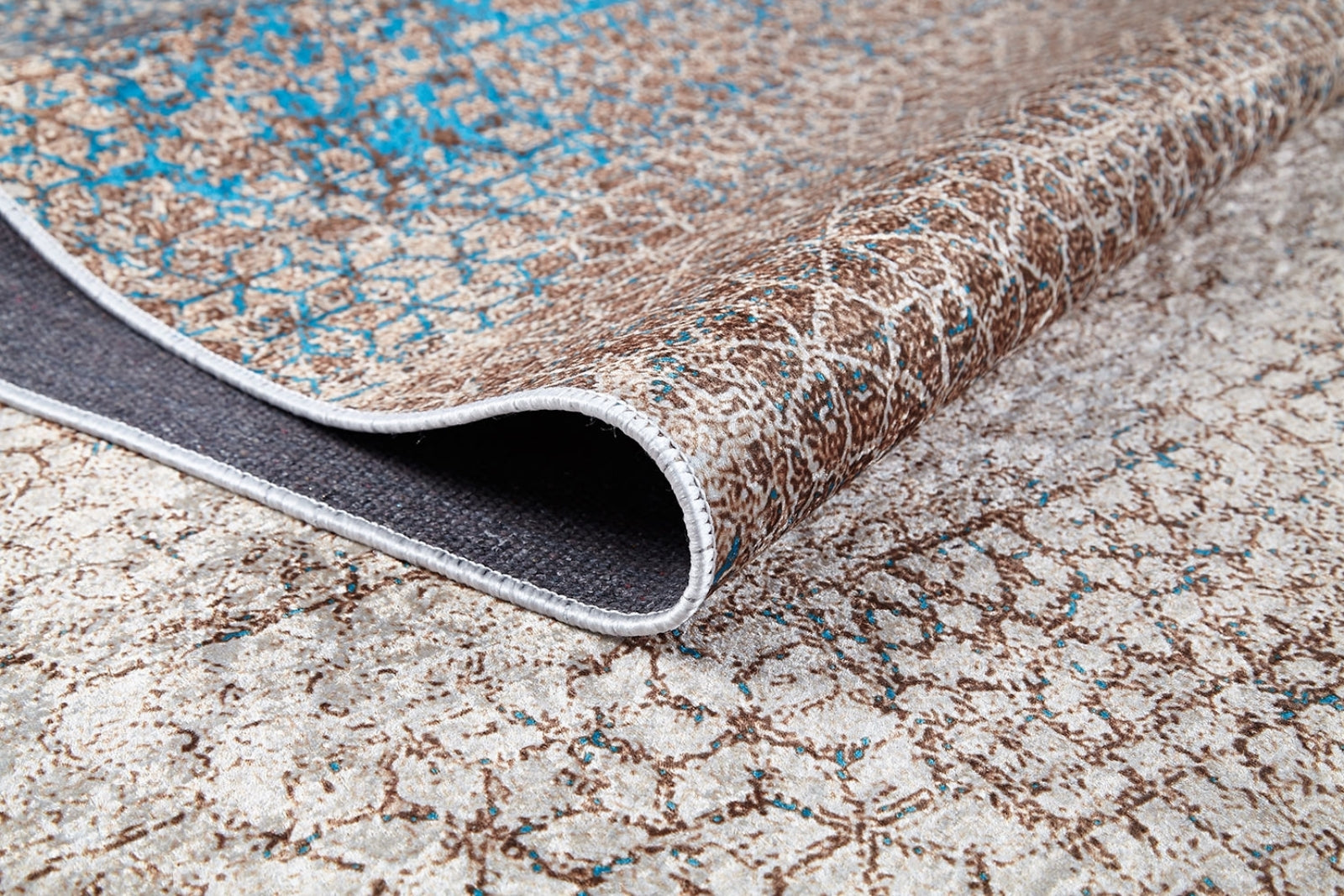 Modern Area Rug - Brown Digital Print Non Slip Antibacterial Carpet for Living Room