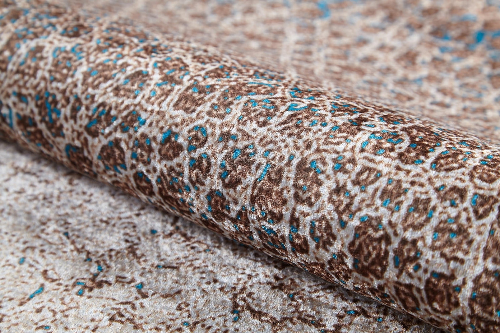 Modern Area Rug - Brown Digital Print Non Slip Antibacterial Carpet for Living Room