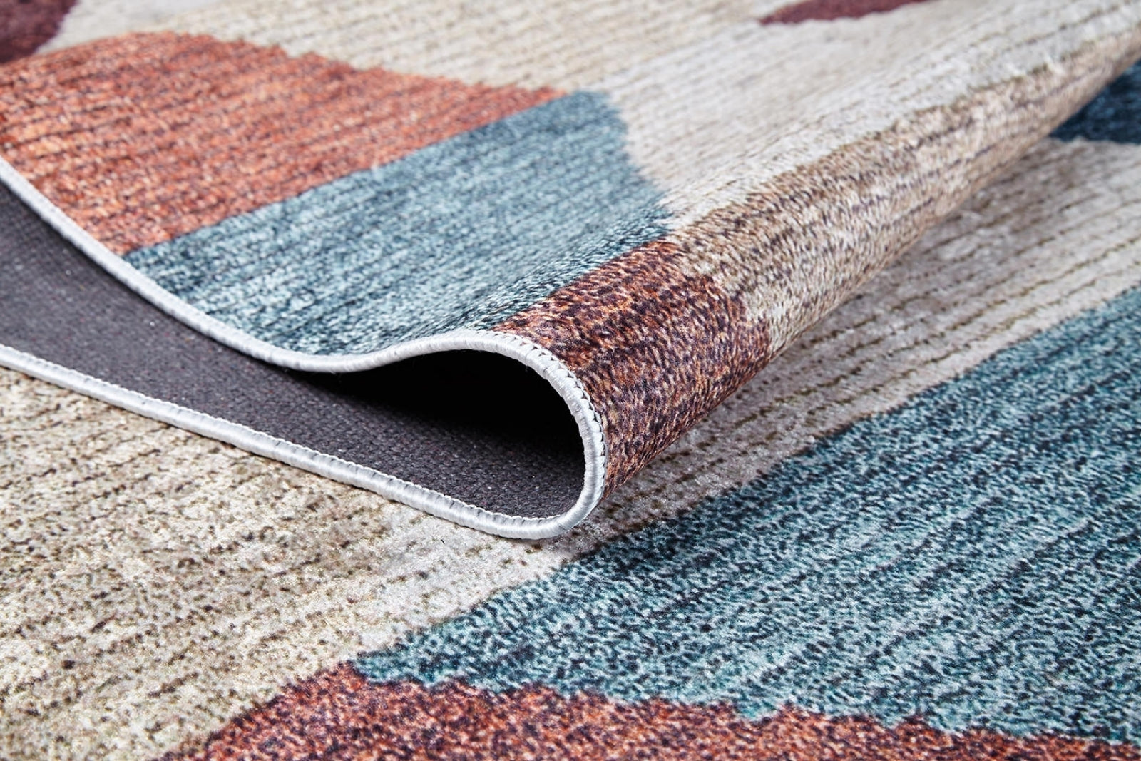 Blue Geometric Area Rug | Hal?net Rugs Digital Print Rug | High Quality Carpet