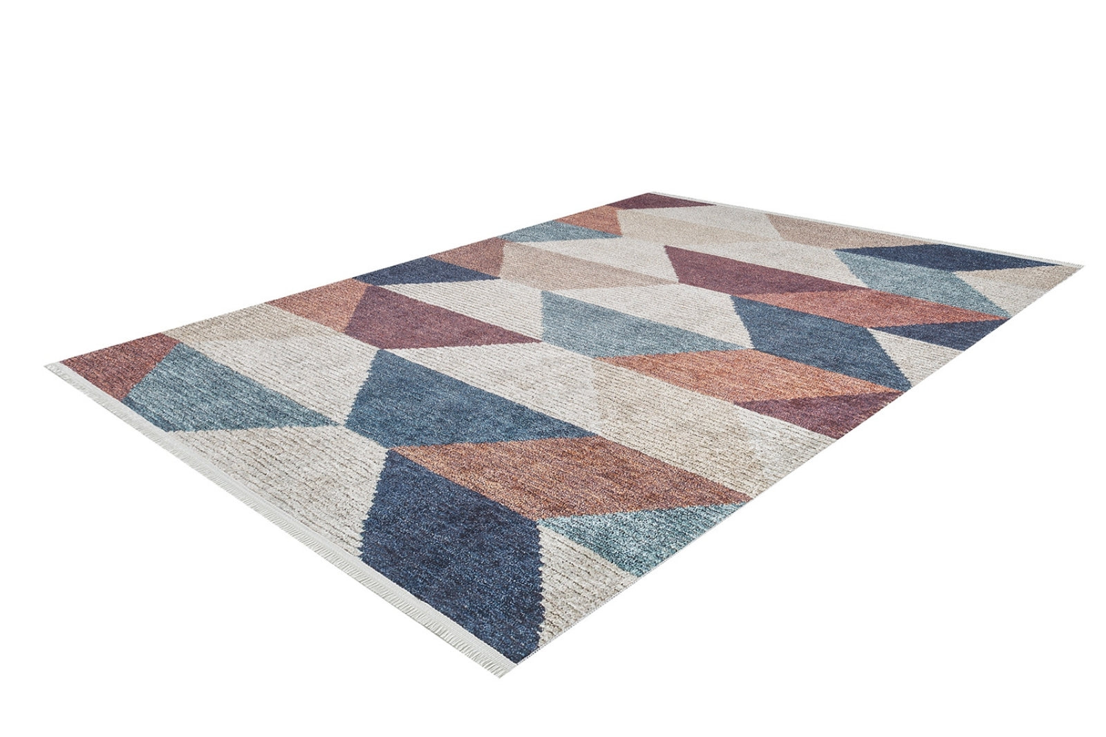 Blue Geometric Area Rug | Hal?net Rugs Digital Print Rug | High Quality Carpet