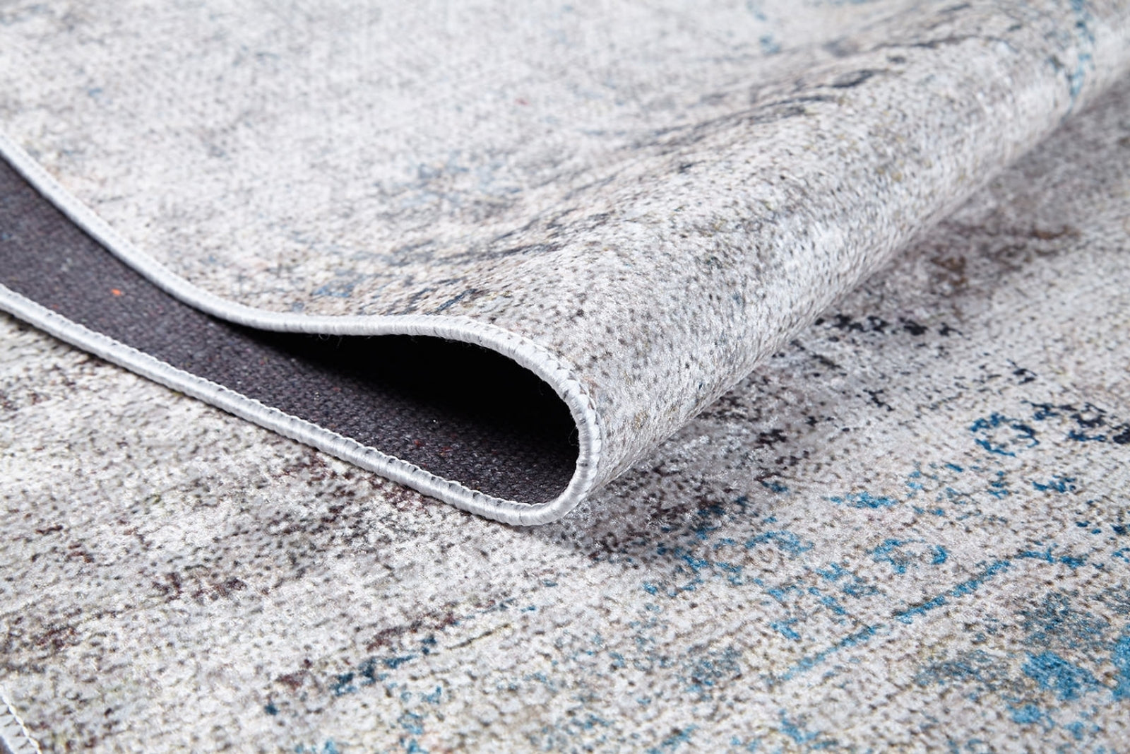 Vintage Area Rug | Beige Digital Print Non Slip Carpet - Washable Living Room Mat