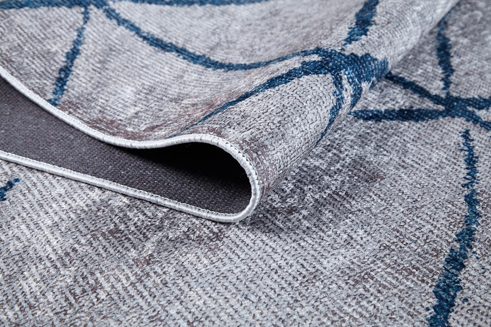 Grey Striped Area Rug - Digital Print Rug | Non Slip, Antibacterial Carpet