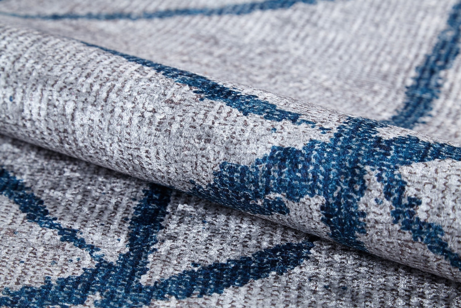 Grey Striped Area Rug - Digital Print Rug | Non Slip, Antibacterial Carpet