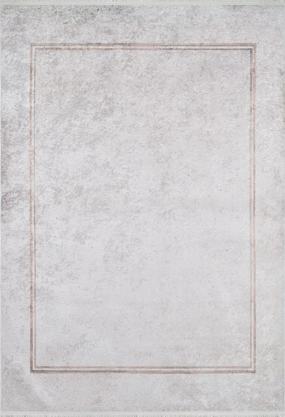 Cream Area Rug - Digital Print Frame Design Carpet | Non Slip, Antibacterial