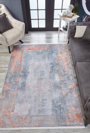 Cuttack Grey Frame Digital Print Area Rug