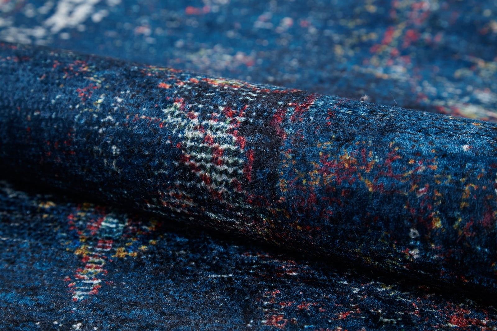 Modern Area Rug – Blue Digital Print Carpet | Non Slip, Antibacterial, Washable Floor Covering