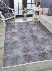 Modern Digital Print Rug – Grey Area Rug With Non-Slip, Antibacterial Design