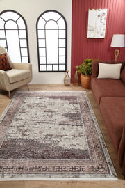 Digital Print Area Rug – Brown Non Slip Carpet With Antibacterial, Antiallergic Features