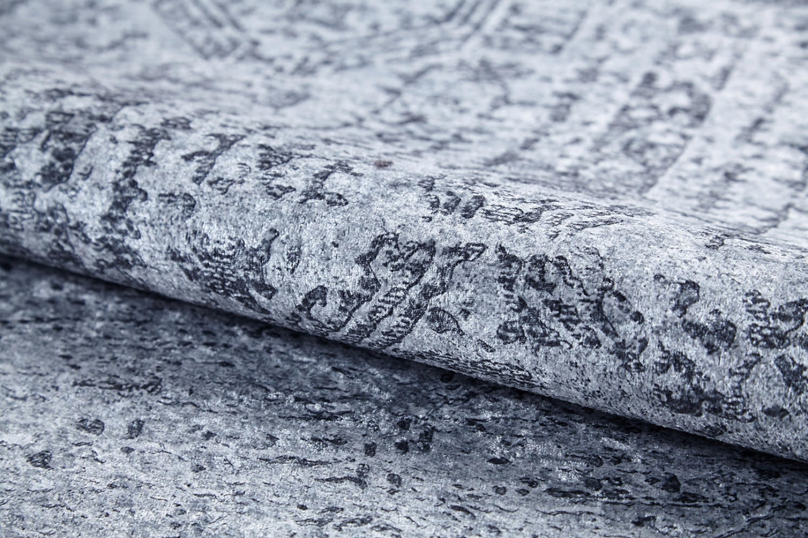 Modern Digital Print Rug – Grey Area Rug | Non Slip, Antibacterial Carpet