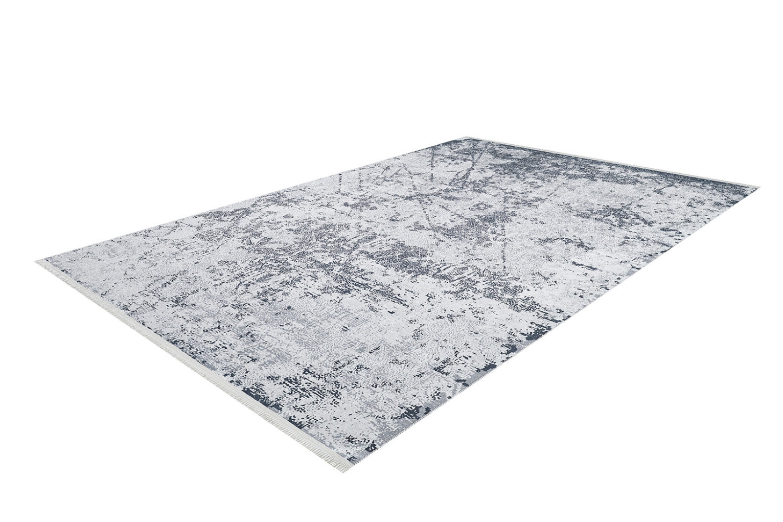 Modern Digital Print Rug – Grey Area Rug | Non Slip, Antibacterial Carpet
