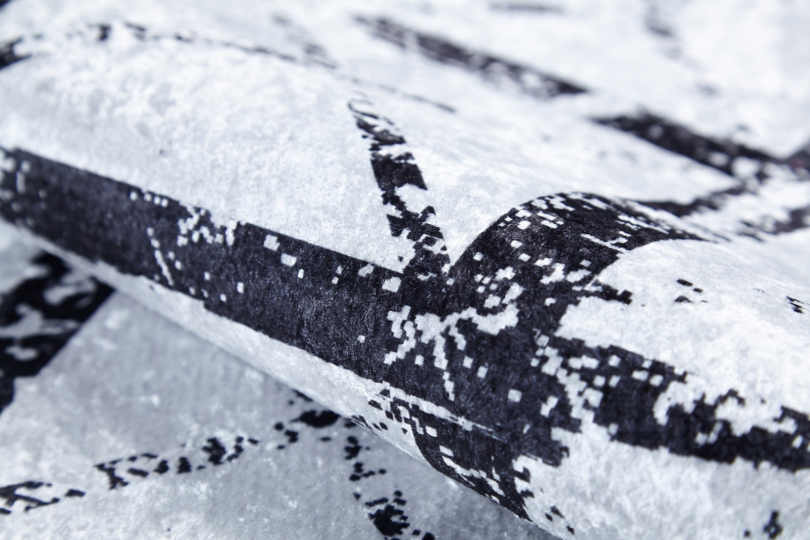 Grey Geometric Area Rug – Digital Print Rug | Non Slip Carpet, Antibacterial