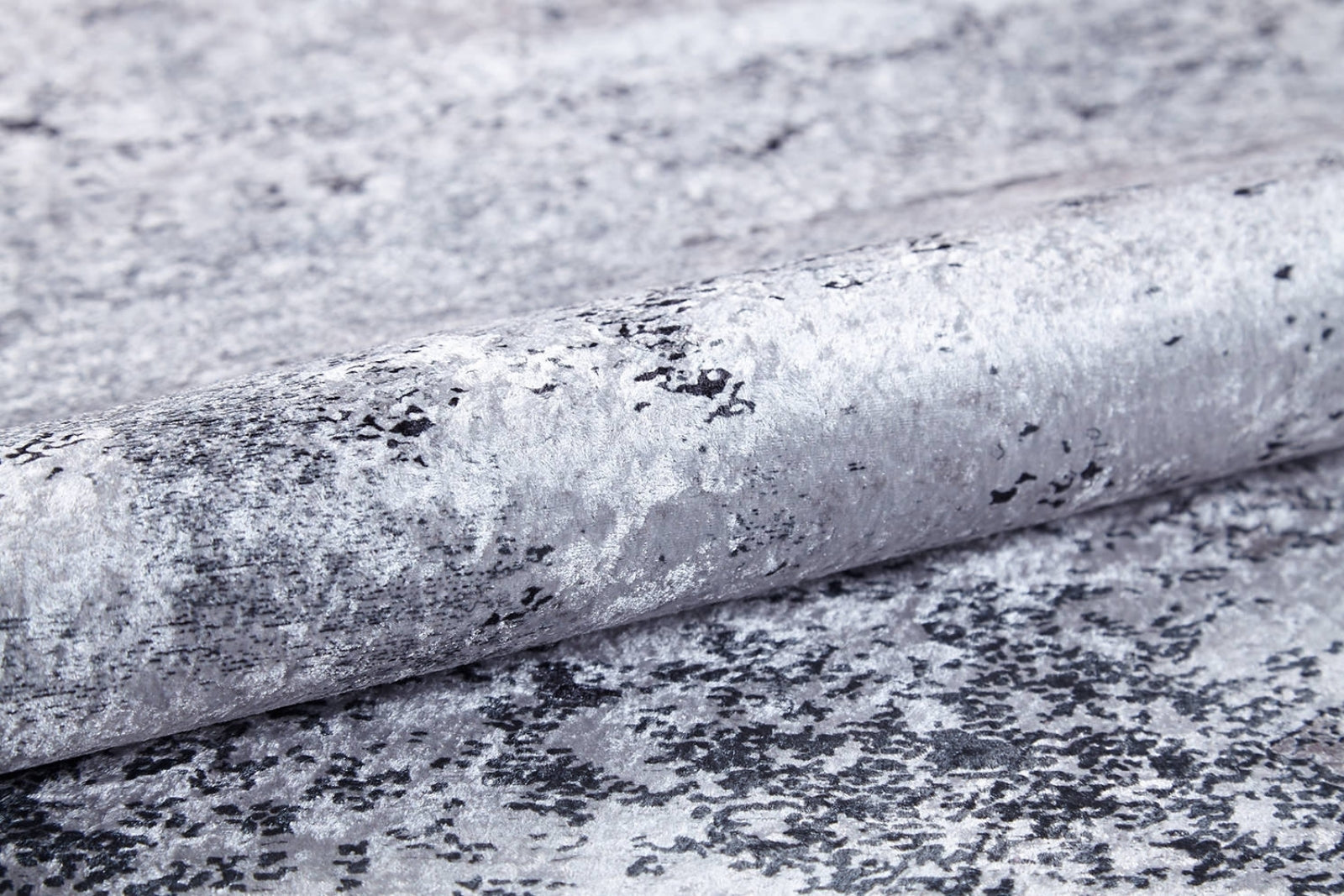 Modern Area Rug – Anthracite Digital Print Carpet | Non Slip Washable Floor Mat