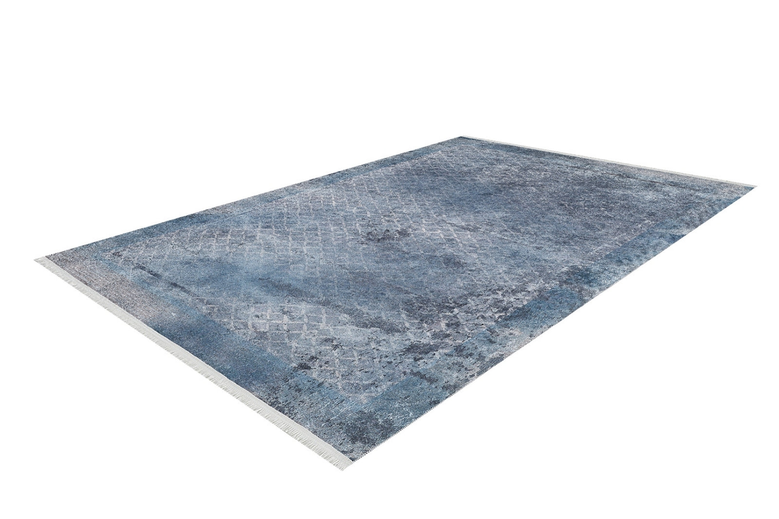 Blue Frame Area Rug - Digital Print Rug | Antibacterial, Non Slip, Dust Free Carpet