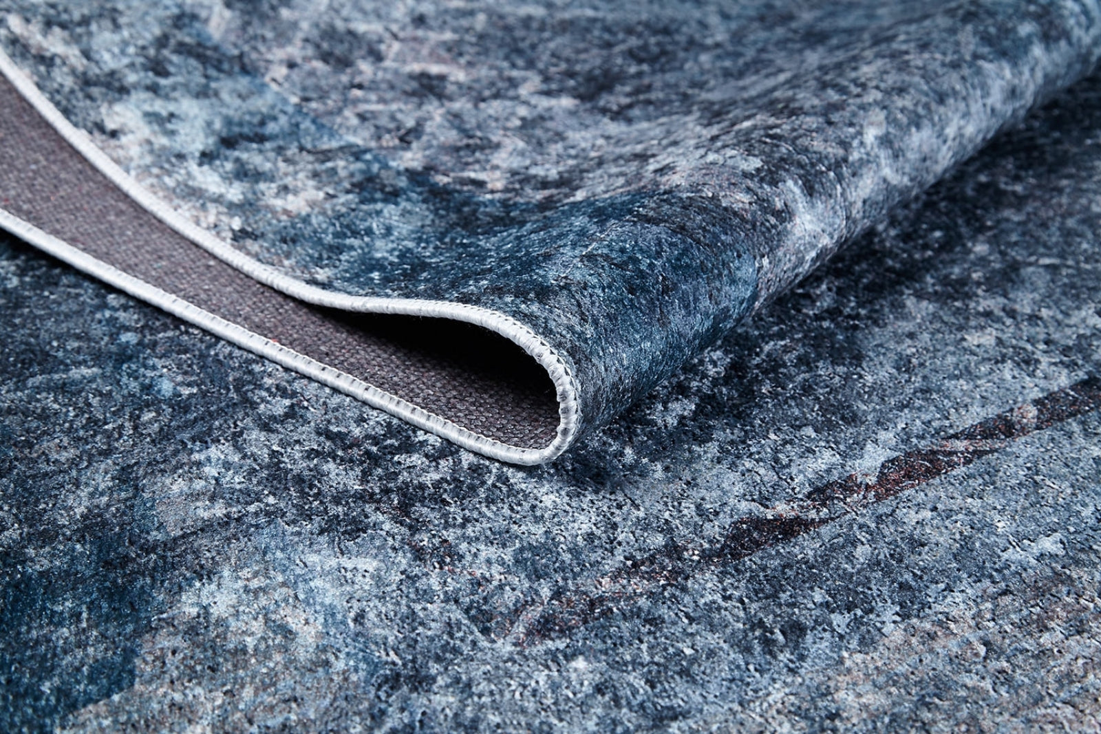 Blue Frame Area Rug - Digital Print Rug | Antibacterial, Non Slip, Dust Free Carpet