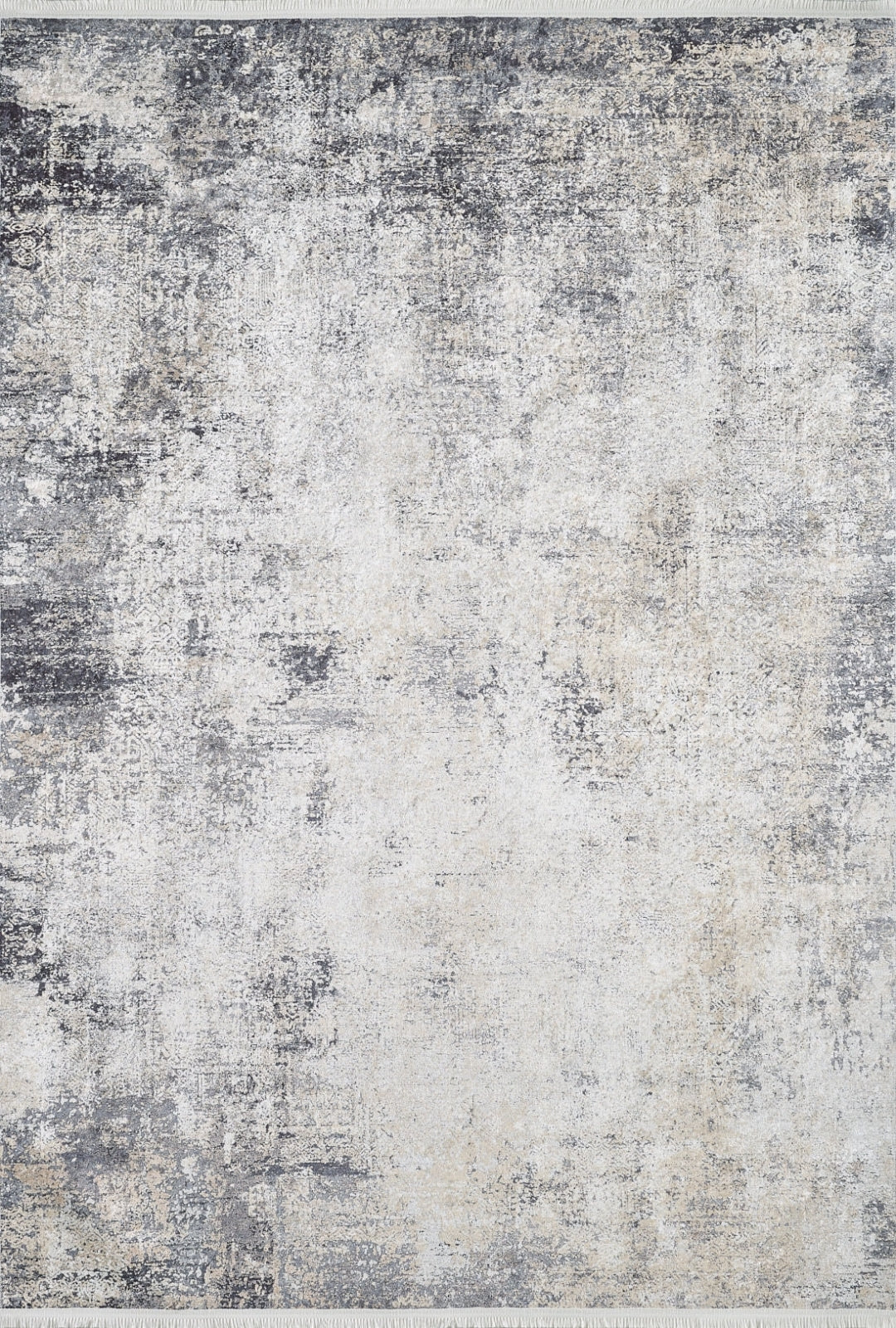 Modern Area Rug – Grey Digital Print Non Slip Washable Carpet for Living Room