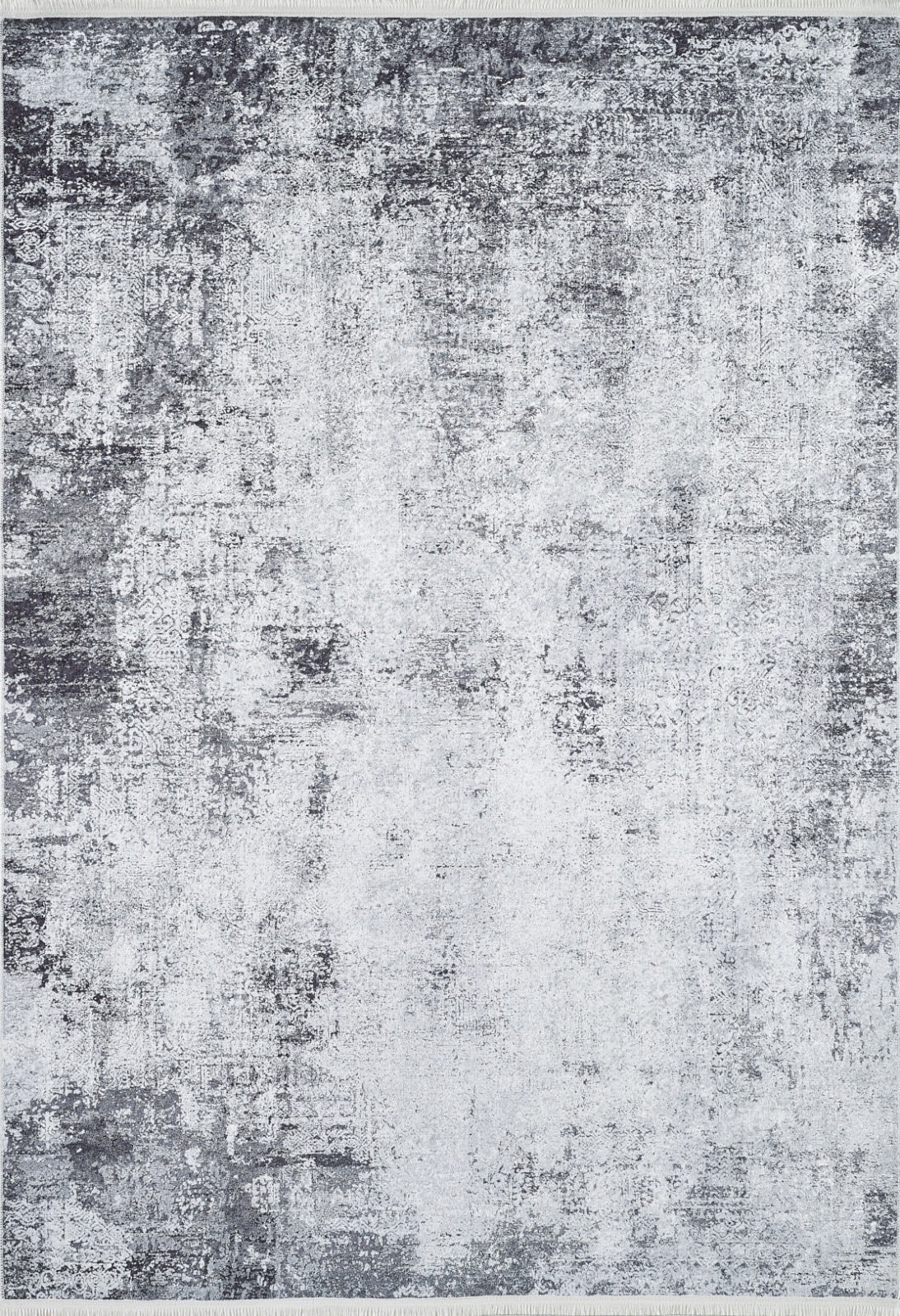 Modern Digital Area Rug - Grey Non Slip Washable Carpet for Living Room