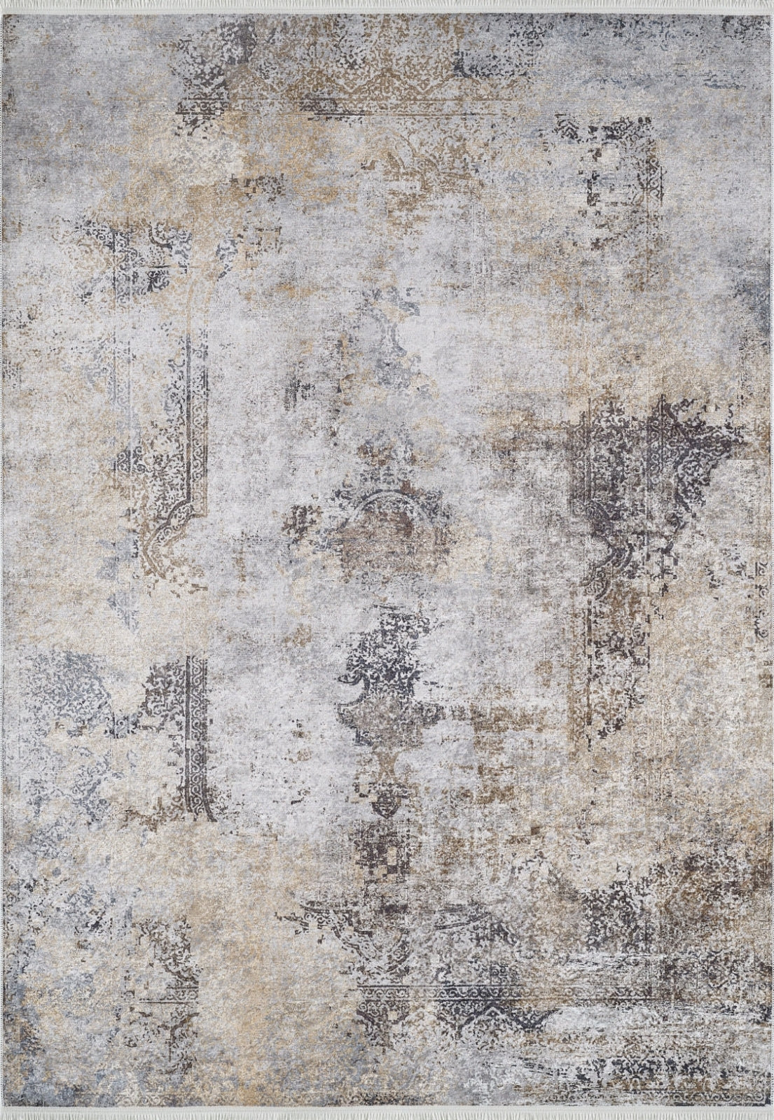 Modern Digital Area Rug – Grey Washable Non Slip Rug With Antibacterial Carpet
