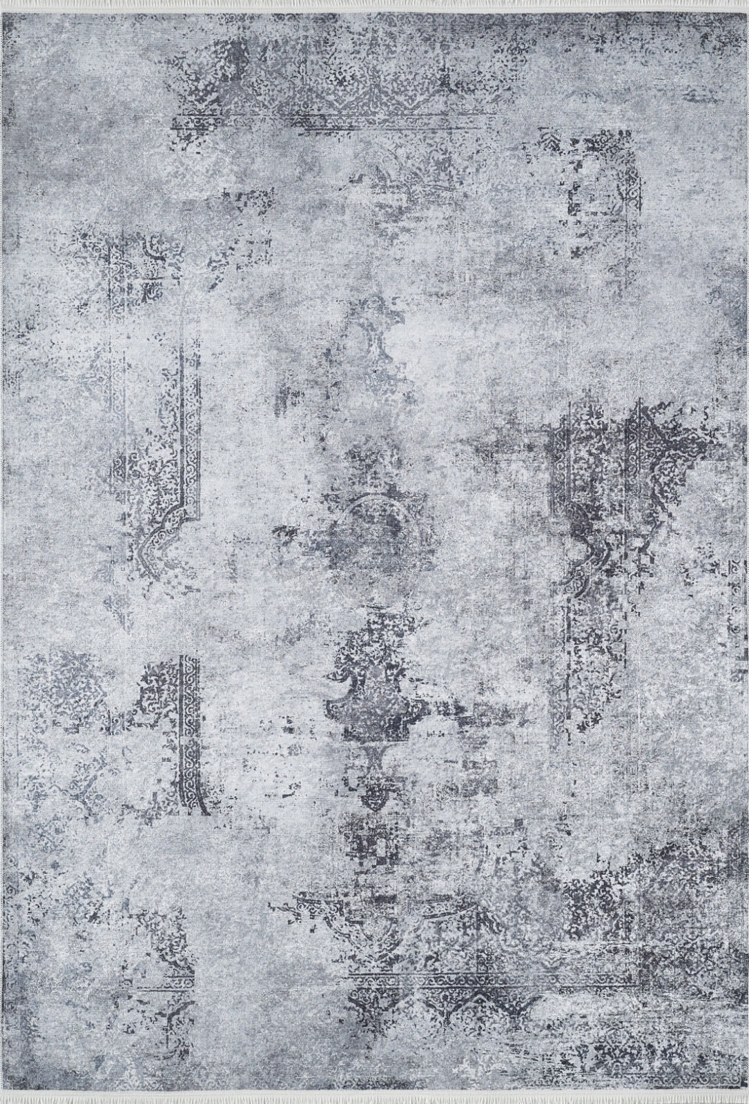 Modern Area Rug – Stylish Grey Digital Print Rug for Living Room & Kitchen