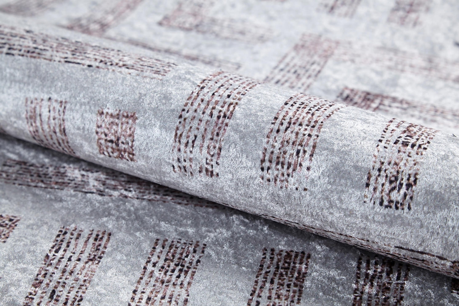Grey Geometric Area Rug - Digital Print Non Slip Washable Carpet for Living Room