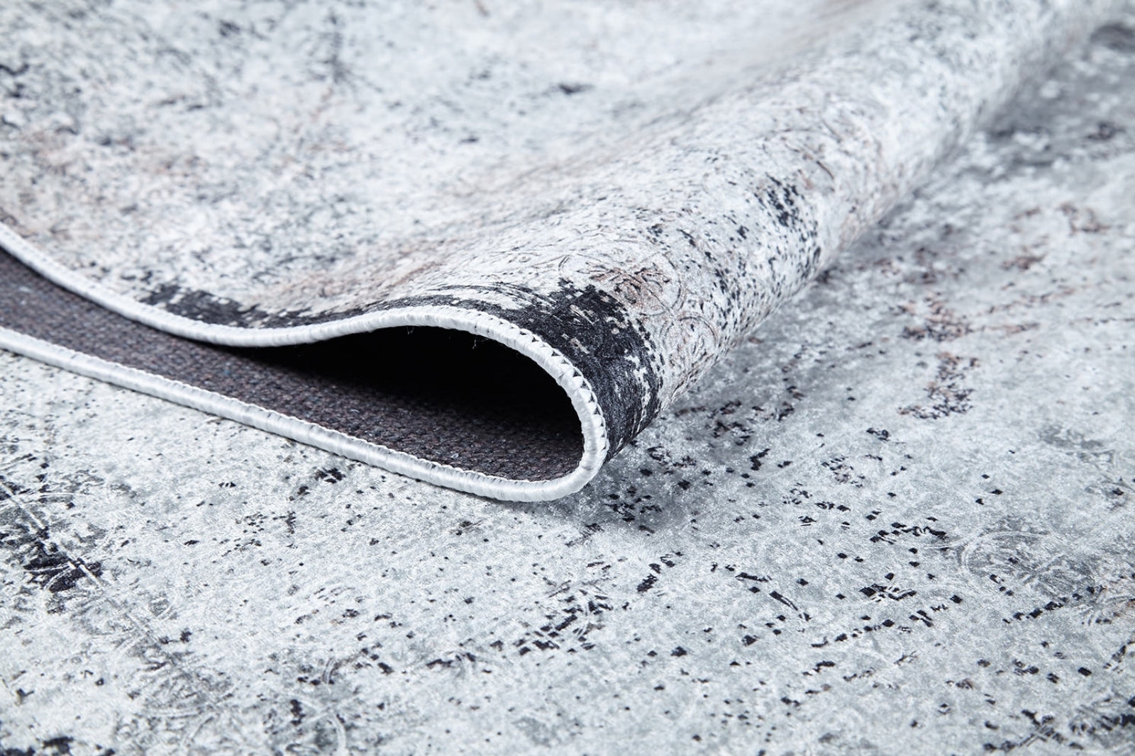 Grey Modern Area Rug – Digital Print Carpet | Non Slip, Antibacterial Floor Covering