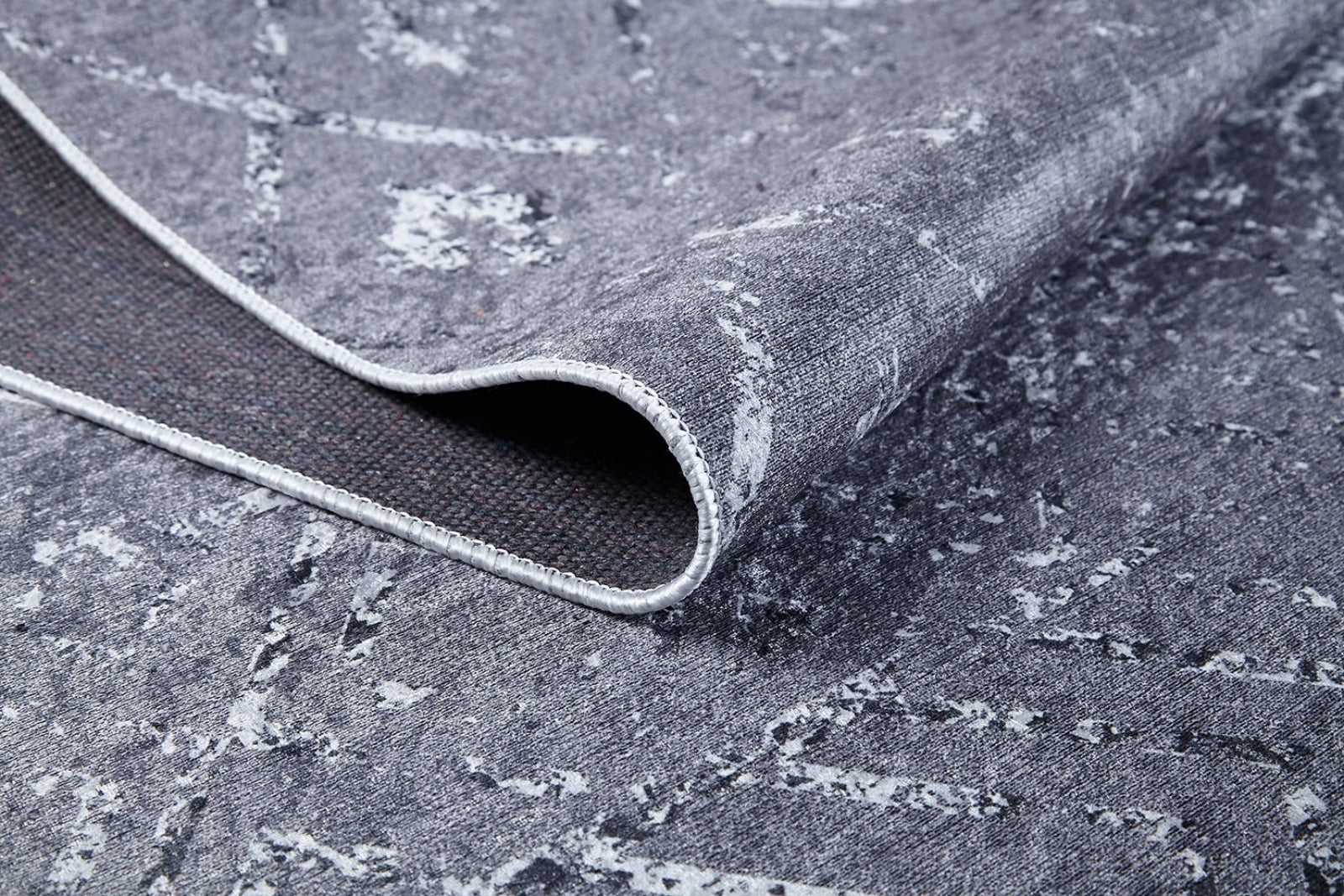 Grey Geometric Area Rug – High Quality Digital Print Rug with Non Slip Backing