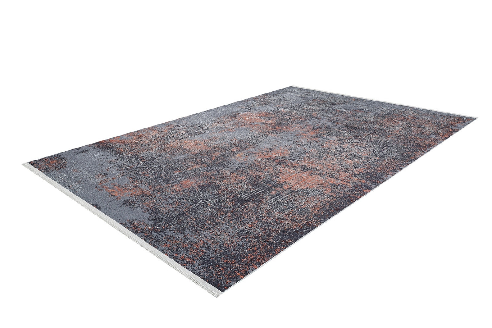 Modern Area Rug – Grey Digital Print Carpet | Non Slip Washable Floor Mat