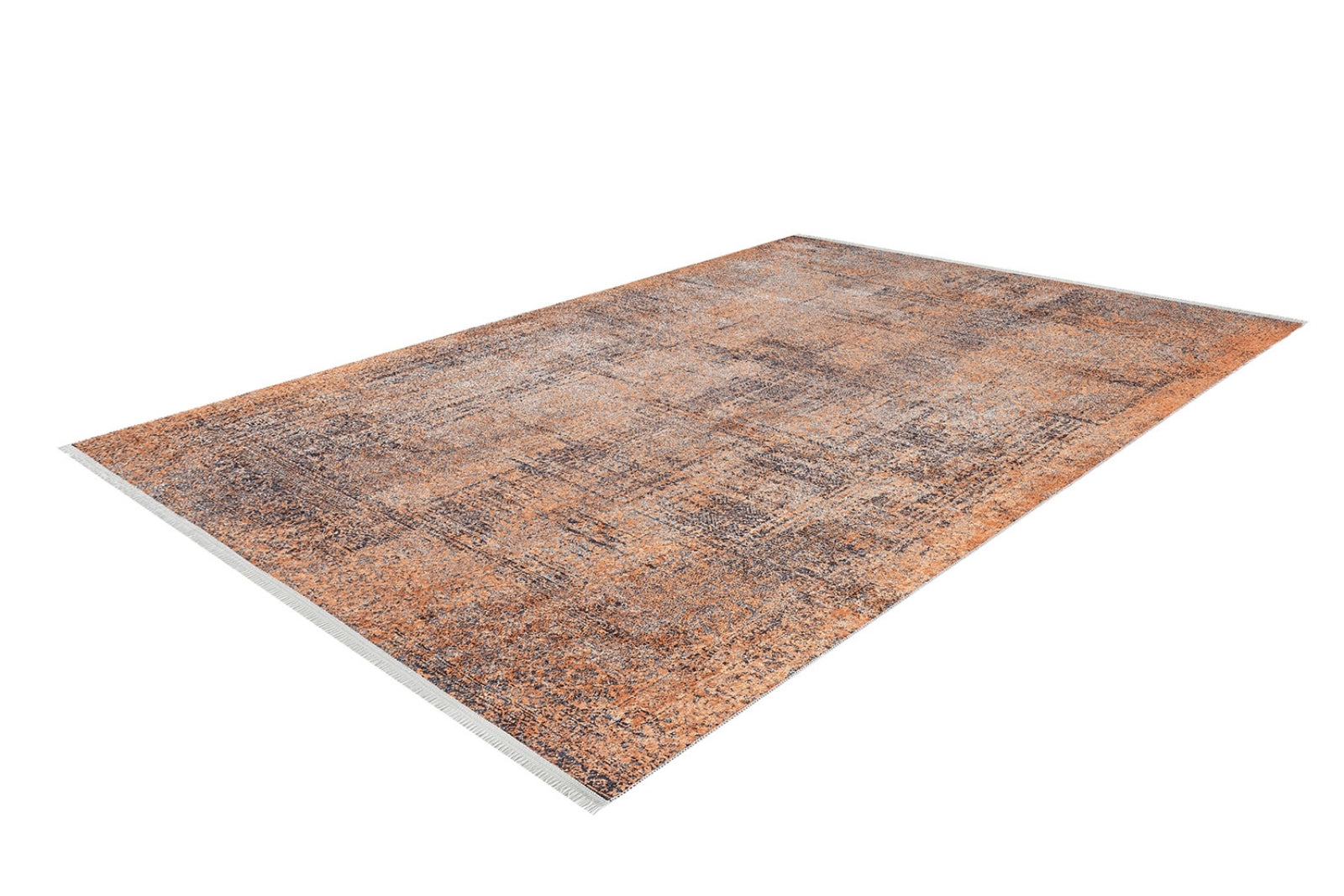 Modern Area Rug | Orange Digital Print Non Slip Carpet for Living Room Floors