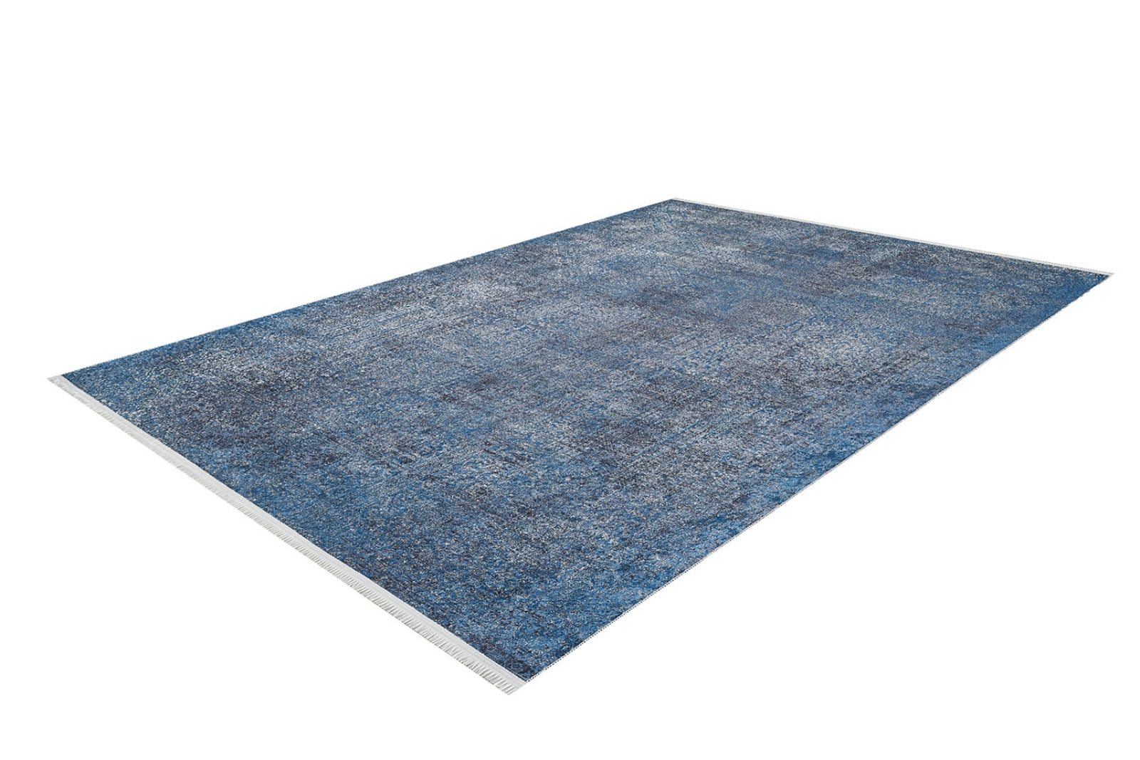 Modern Digital Area Rug | Blue Digital Print Carpet - Non Slip, Antibacterial