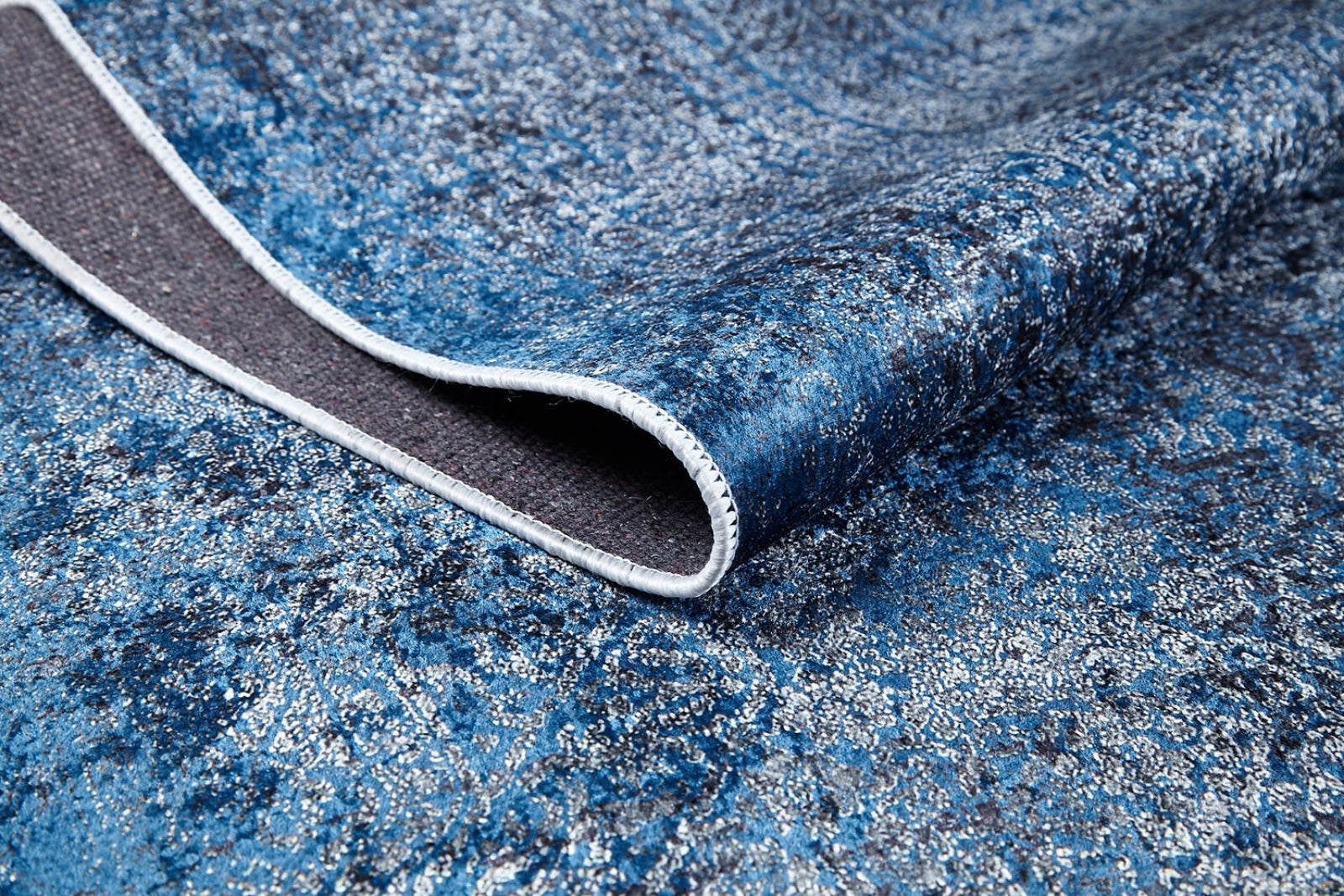 Modern Digital Area Rug | Blue Digital Print Carpet - Non Slip, Antibacterial