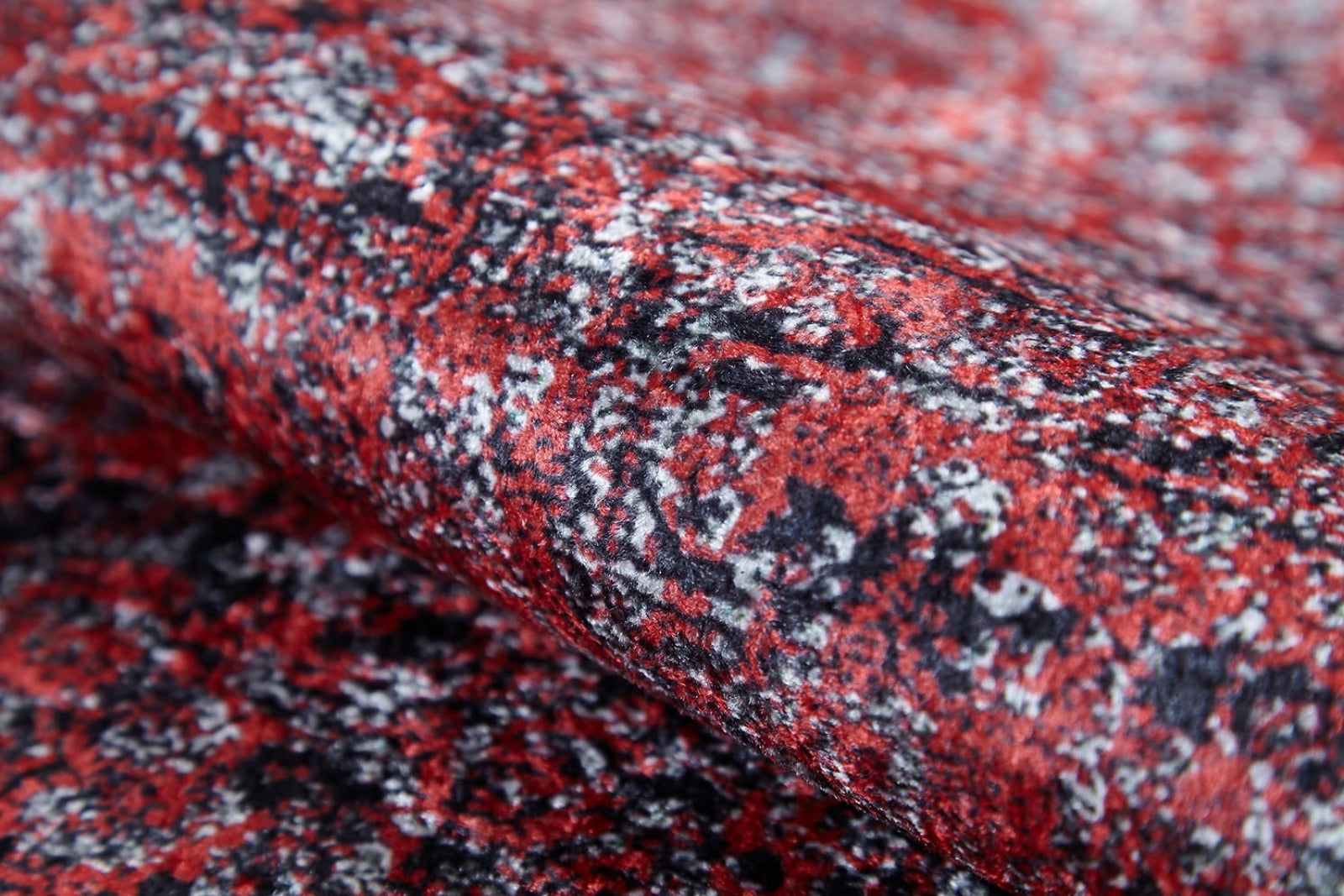 Red Modern Area Rug – Antibacterial Digital Print Rug with Non Slip Backing