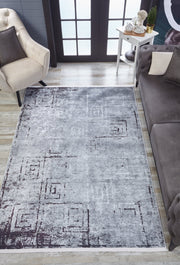 Modern Area Rug – Grey Floor Rug With Digital Print, Non Slip & Antibacterial Carpet