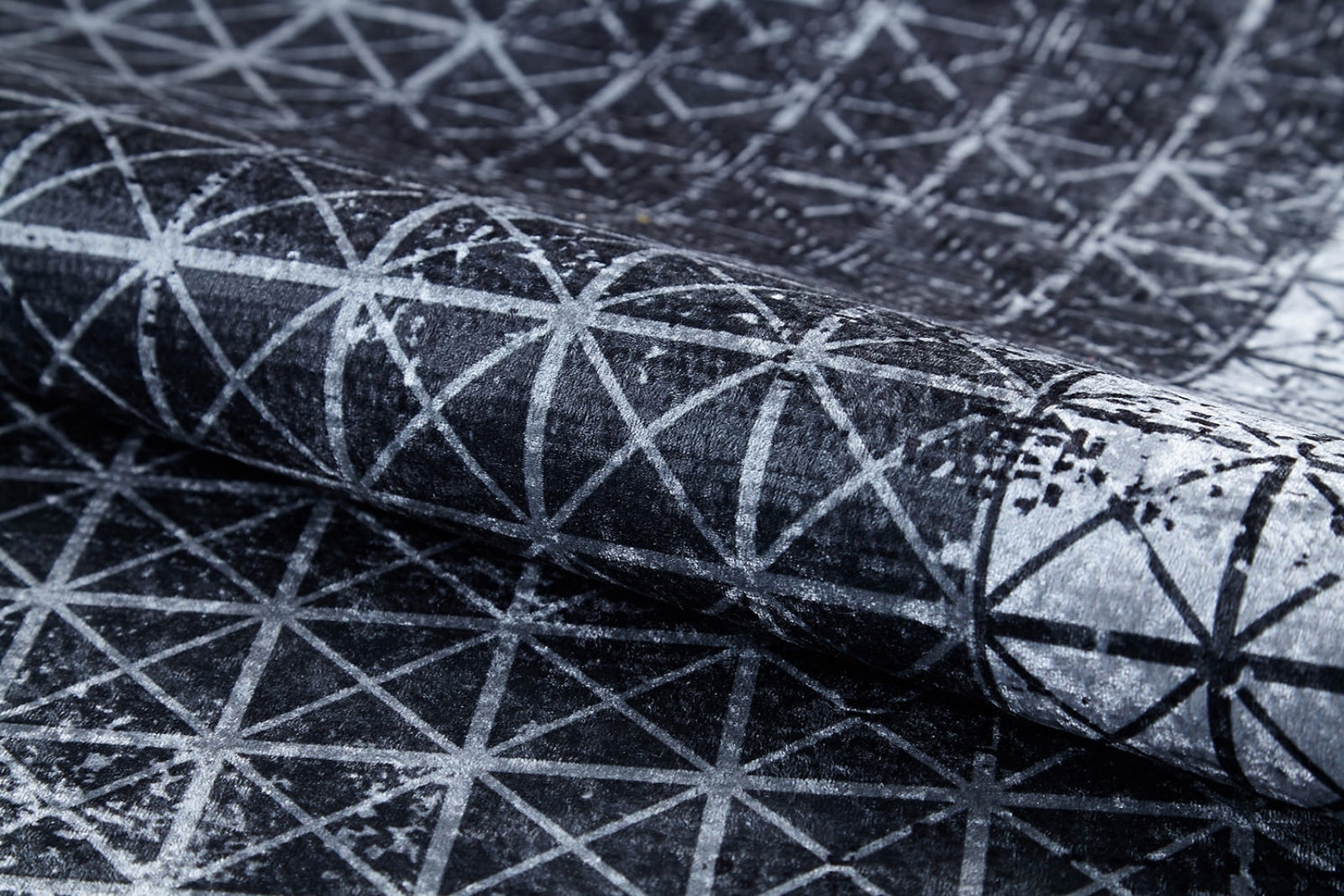 Grey Area Rug - Digital Print Rug With Non Slip Carpet & Antibacterial Frame Design