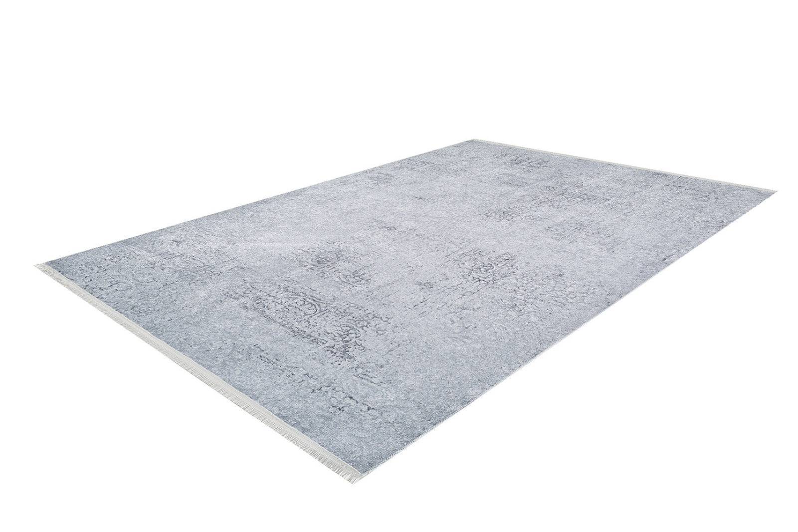 Modern Digital Area Rug - Grey Non Slip Antibacterial Carpet for Living Room