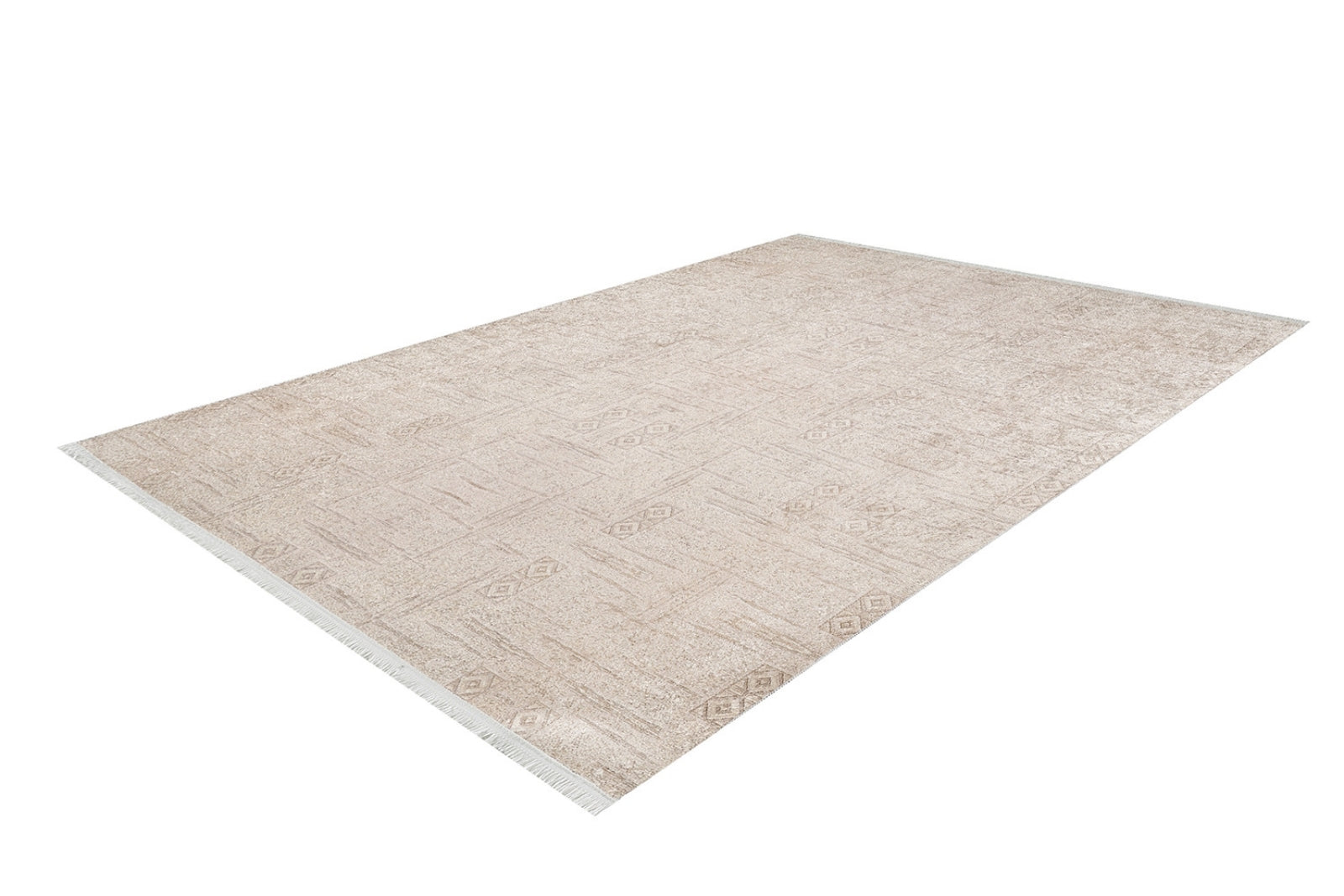 Modern Digital Print Rug - Beige Area Rug With Non Slip, Antibacterial, Washable Design