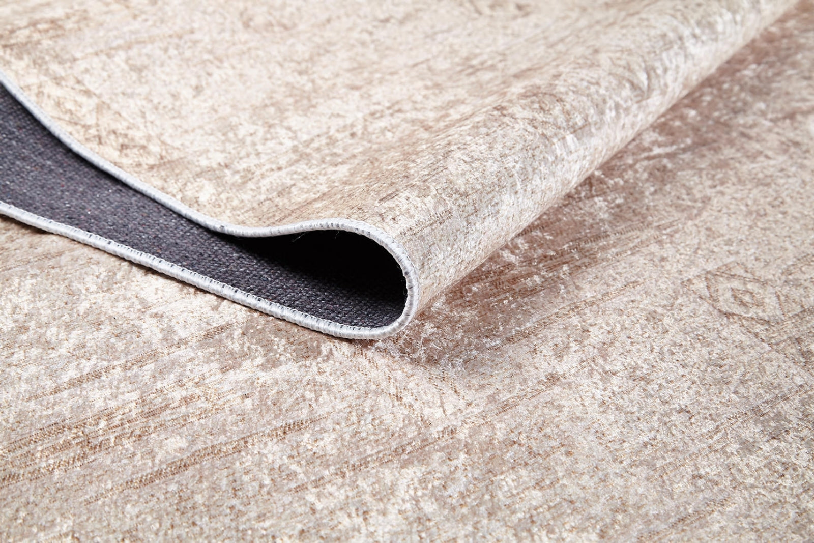 Modern Digital Print Rug - Beige Area Rug With Non Slip, Antibacterial, Washable Design