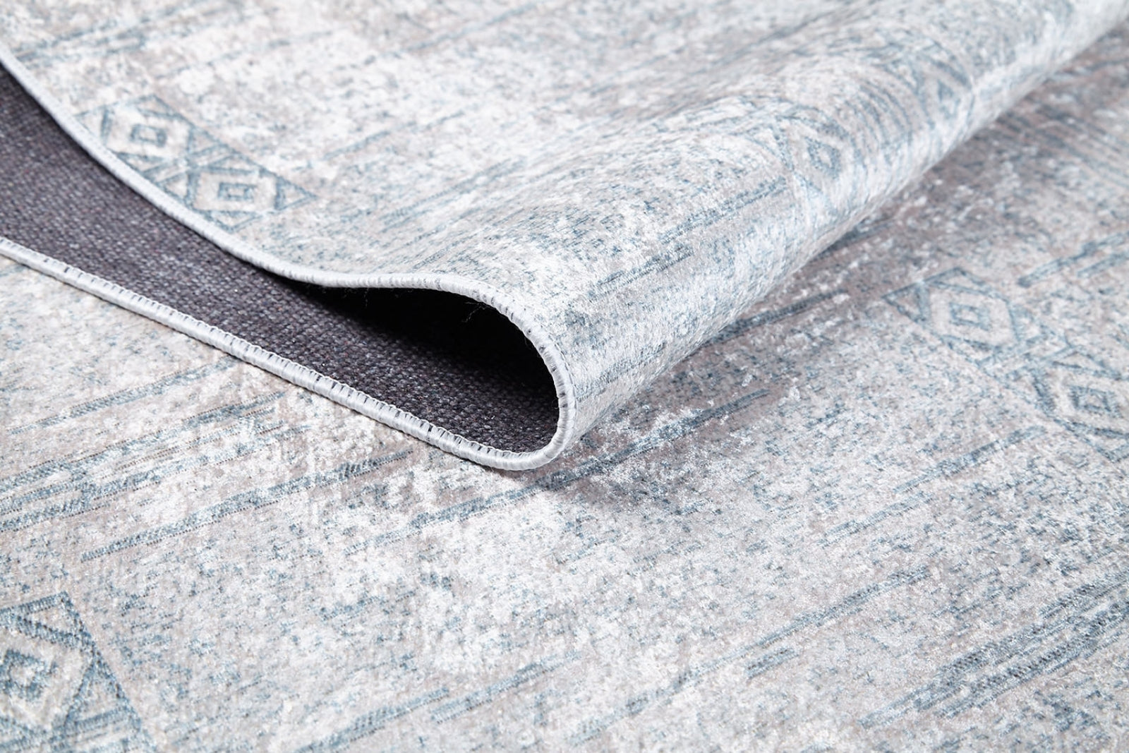 Modern Area Rug - White Digital Print Rug | Non Slip, Antibacterial Carpet