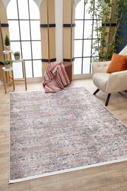 Modern Digital Area Rug – Beige Washable Floor Rug With Non Slip Backing