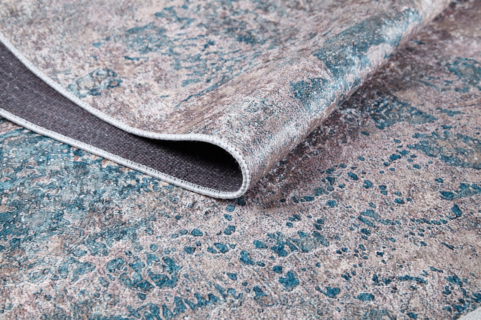 Modern Digital Print Rug – Blue Area Rug With Non Slip, Antibacterial Features